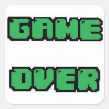 GAME OVER Collection Square Sticker
