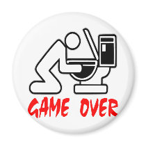Game Over Drunk magnets by Mustang_Lady Game Over Drunk magnets