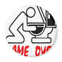 Game Over Drunk magnets by Mustang_Lady Game Over Drunk magnets