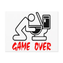Game Over Drunk postcards by Mustang_Lady Game Over Drunk postcards