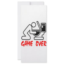 Game Over Drunk rack cards by Mustang_Lady Game Over Drunk rack cards