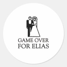 Game Over For Elias Round Stickers