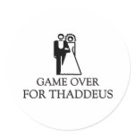 Game Over For Thaddeus Sticker
