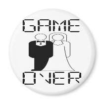 GAME OVER Funny Wedding Design Magnets
