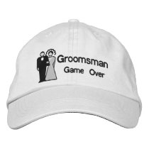 Game Over - Groomsman embroidered hats