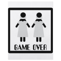game over lesbian couple icon flyers