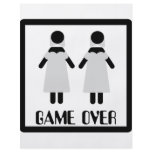 game over lesbian couple icon flyer