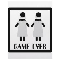 game over lesbian couple icon letterhead