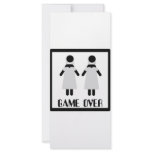 game over lesbian couple icon customized rack card