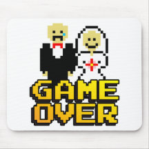 Game over marriage (8-bit) mousepad