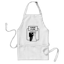 "Game Over" marriage aprons