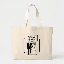 "Game Over" marriage Canvas Bag