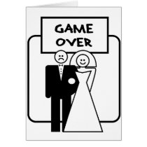 "Game Over" marriage cards by corebeammusic "Game Over" marriage cards