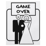 "Game Over" marriage Custom Flyer