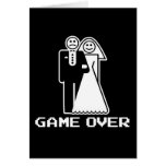 game over marriage funny wedding tshirt cards