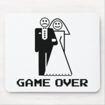 game over marriage funny wedding tshirt mousepads
