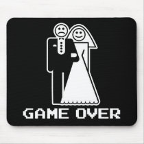 Game Over Marriage Game Over Funny tshirt Mousepad