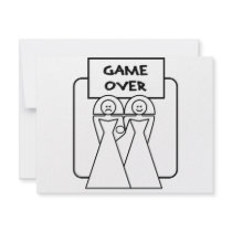 "Game Over" Marriage (Homosexual) invitations
