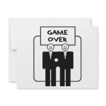 "Game Over" Marriage (Homosexual) invitations