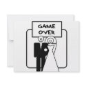 "Game Over" marriage invitations