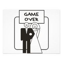 Game Over Marriage Invitations