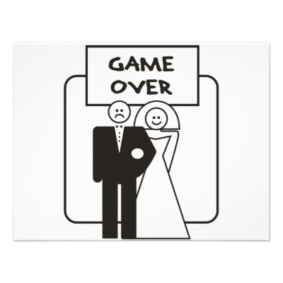 Game Over Marriage Invitations