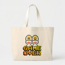 Game Over Marriage (Lesbian, 8-bit) Tote Bags