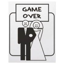 Game Over Marriage Letterhead Design
