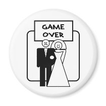 "Game Over" marriage Fridge Magnets
