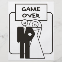 Game Over Marriage Personalized Flyer