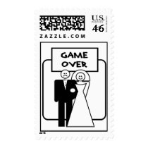 "Game Over" Marriage Postage Stamp