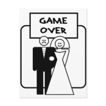 "Game Over" marriage postcards by corebeammusic "Game Over" marriage postcards