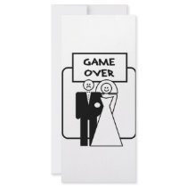 "Game Over" marriage rack cards