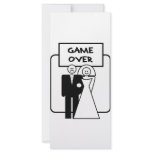 "Game Over" marriage Customized Rack Card