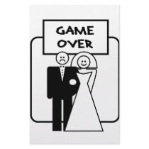 "Game Over" marriage Stationery Design