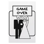 "Game Over" marriage Stationery Design