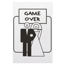 Game Over Marriage Customized Stationery