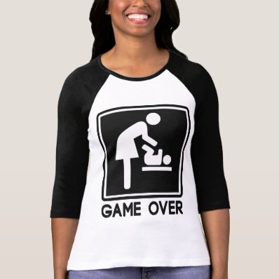 Game Over New Baby for Parent Mom T-shirt