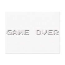 GAME OVER postcards by CasuallyHardcore GAME OVER postcards