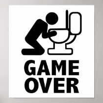 Game over puke toilet