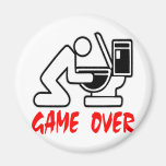 Game Over Puking Fridge Magnet