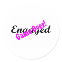 Game Over Round Stickers