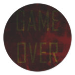 Game Over Round Sticker