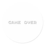 GAME OVER STICKERS