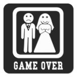 Game Over Square Stickers