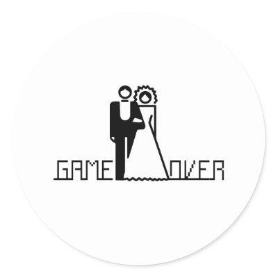 GAME OVER T-shirt stickers