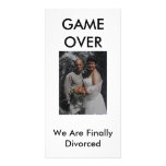 GAME OVER, We Are Finally  divorced Personalized Photo Card