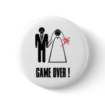 GAME OVER! Wedding Button Pin