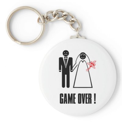 GAME OVER Wedding Keychain by aliaks