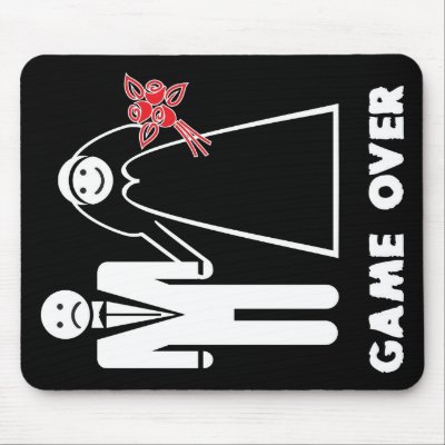 GAME OVER Wedding Mouse Mice pad Mouse Pad by aliaks